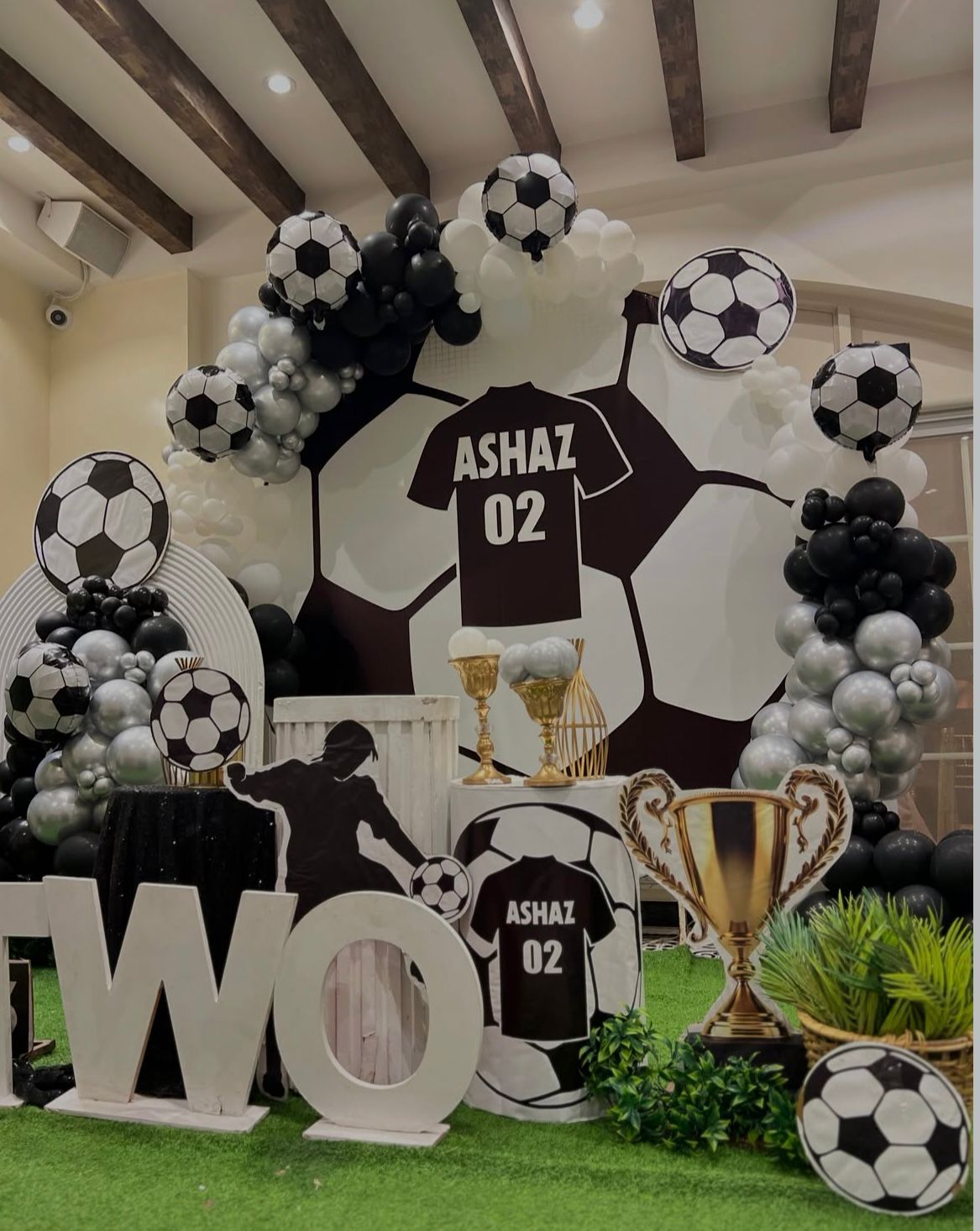 Football Theme Decor Setup